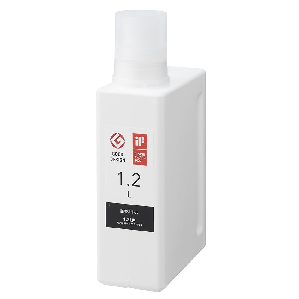Amazon｜カインズ(CAINZ) 詰替ボトル 1.2L ホワイト グッドデザイン賞